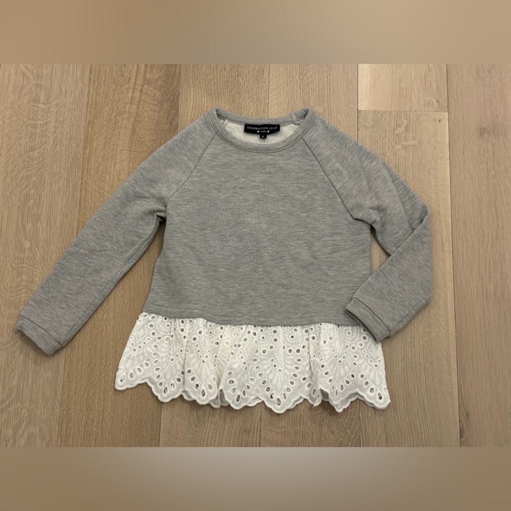 Generation Love Grey Girls Sweatshirt - Size 8 Years